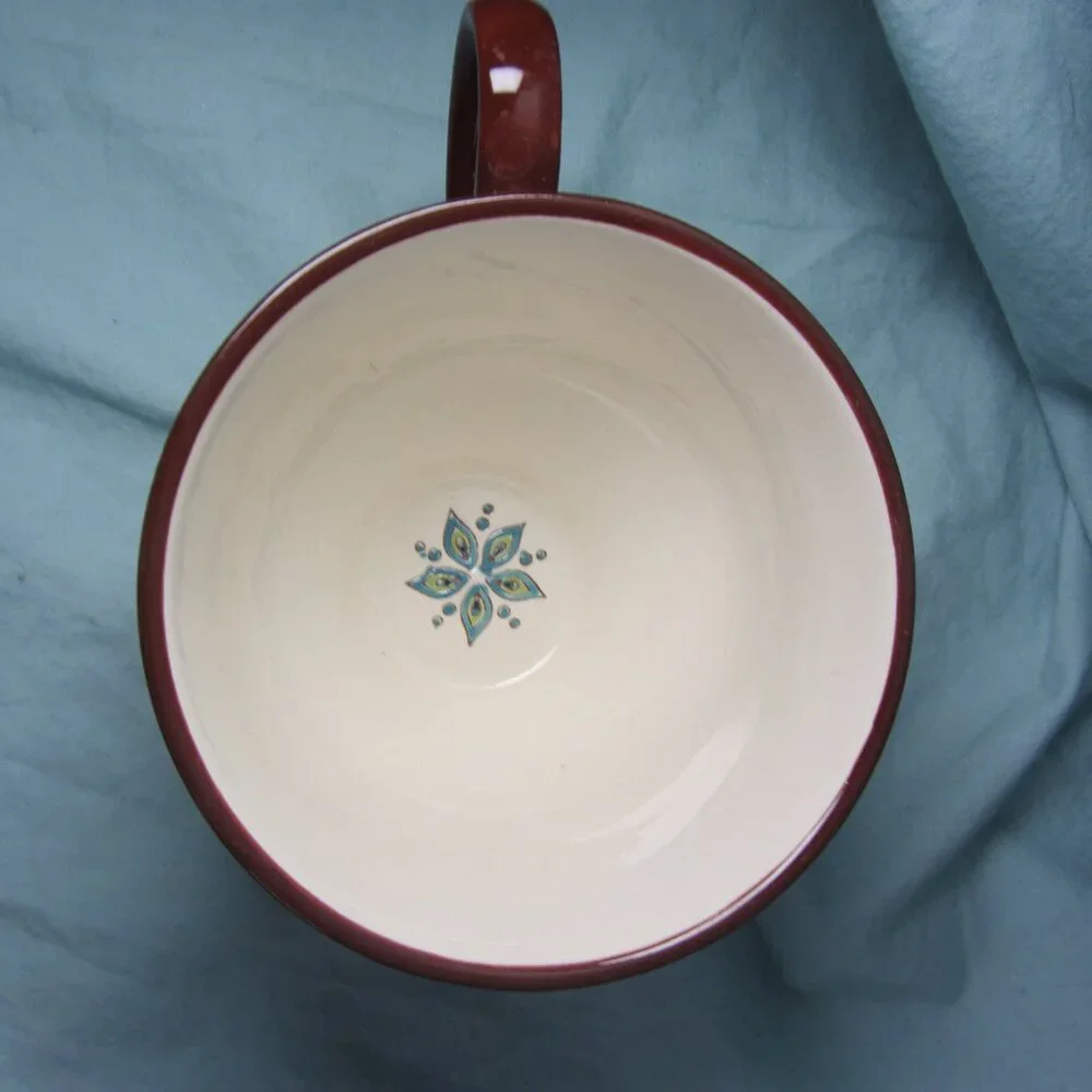 *BOGO mugs* 18 oz mug peacock feather design pier 1 (w2501)